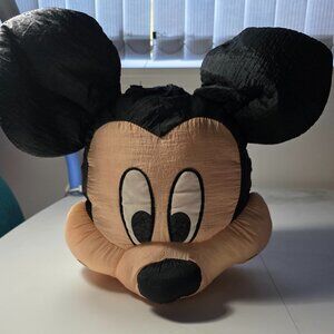Vintage Disney Mickey's Kids MICKEY MOUSE Nylon Head Face Pillow Plush